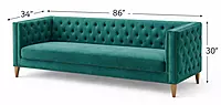 Pierre Chesterfield Three Seater Sofa