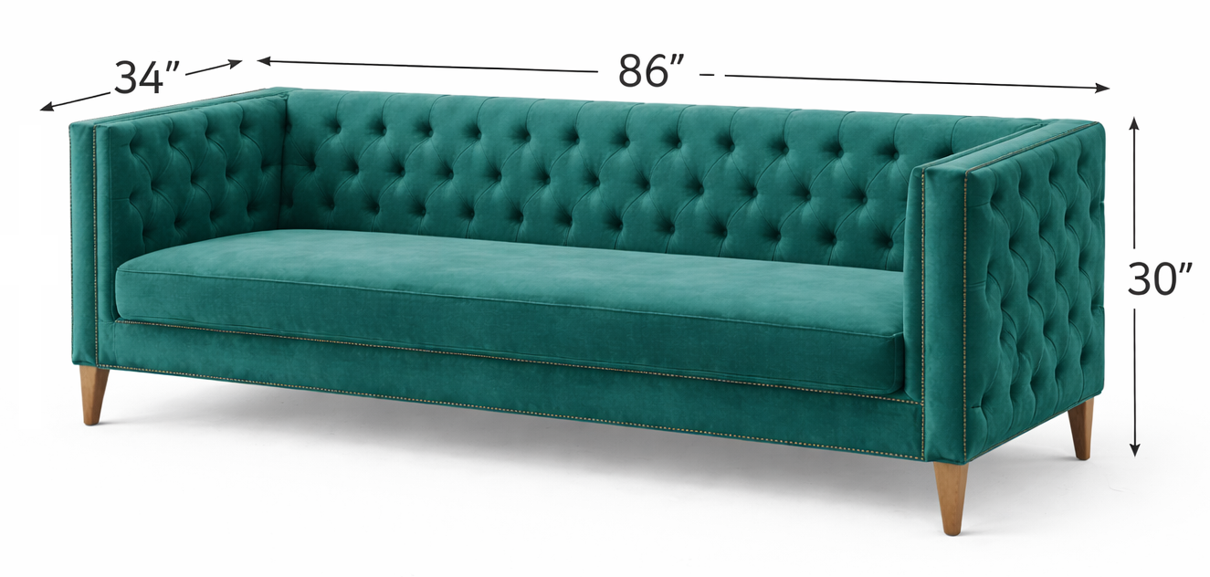 Pierre Chesterfield Three Seater Sofa