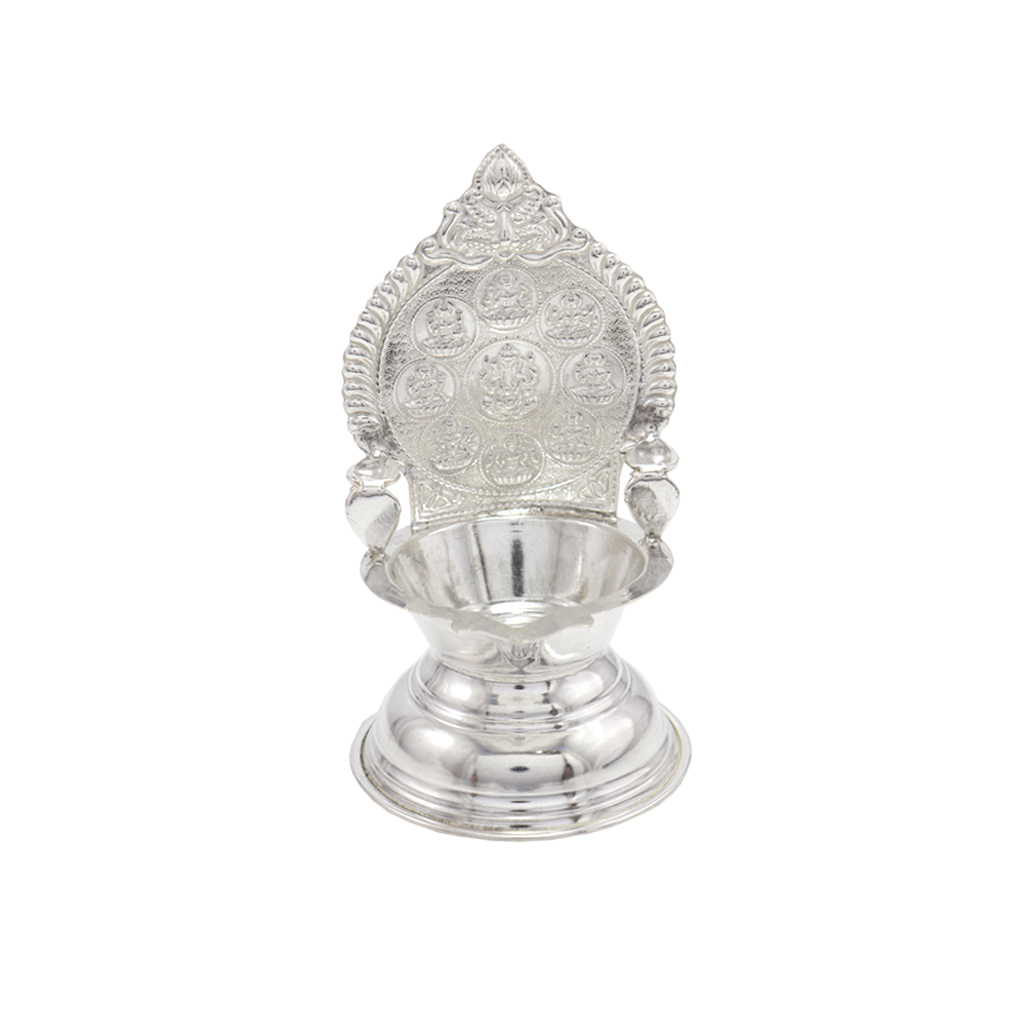 Silver Astalakshmi Diya