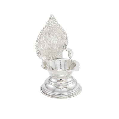 Sterling Silver Astalakshmi Diya, Deepa, Lamp/Vilakku(40gram Sterling Silver Astalakshmi Diya, Deepa, Lamp/Vilakku(40gram