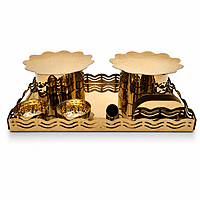 SNACK WARMER PVD FLOWER GOLD