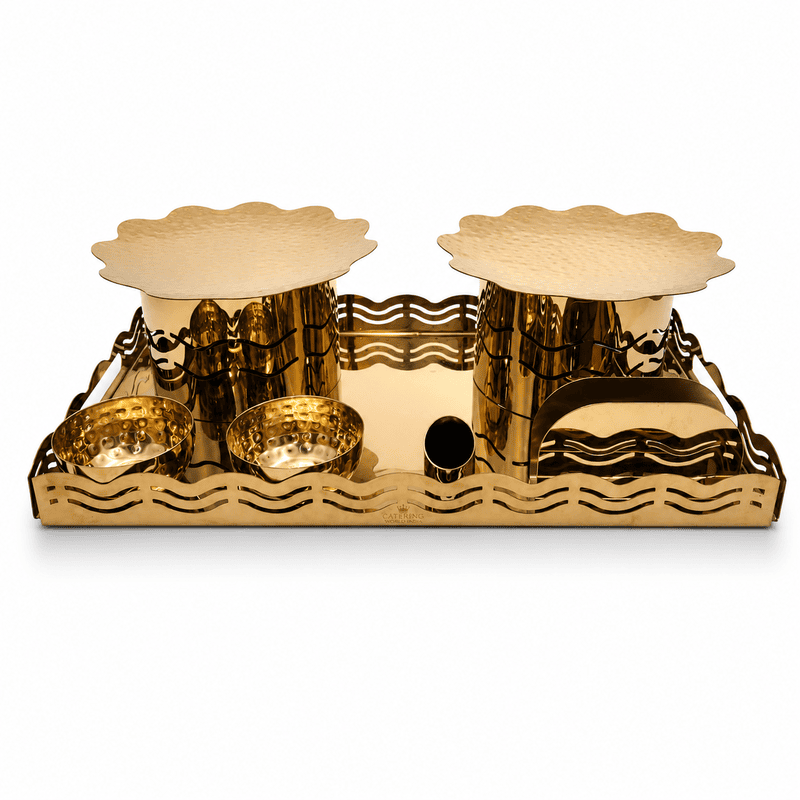 SNACK WARMER PVD FLOWER GOLD