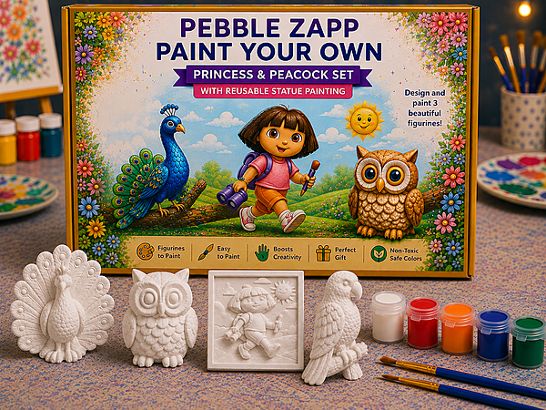 Reusable Dora Keepsake Plate & Birds DIY Painting Kit – Paint Your Own Keepsake Collection