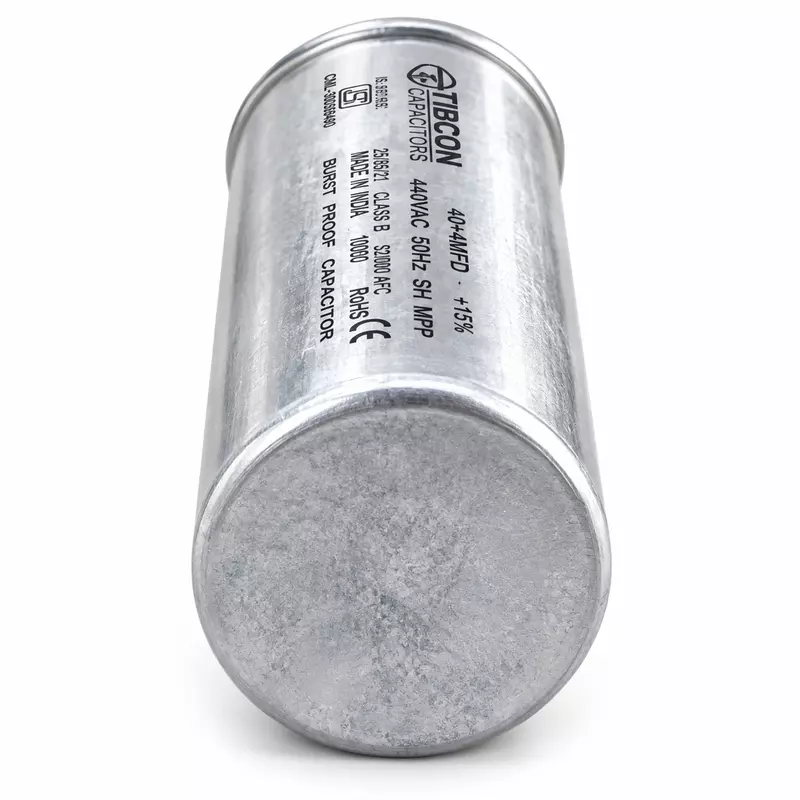 Tibcon 40+4 MFD Dual Air Conditioner Capacitor | 440V | Aluminium | Burst Proof
