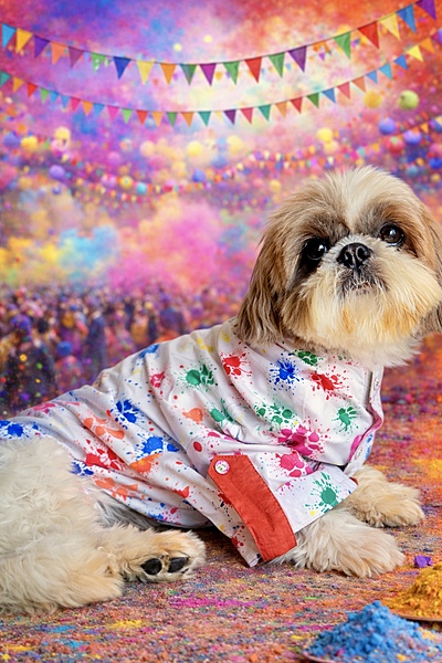 Holi Paw Print Kurta