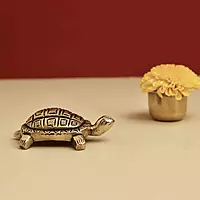 Brass Tortoise - 3 inch Length | Decorative Brass Tortoise for Vastu and Good Luck