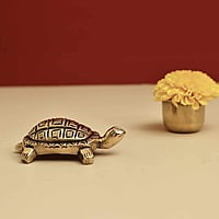 Brass Tortoise - 3 inch Length | Decorative Brass Tortoise for Vastu and Good Luck