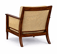 Pisces Solidwood Cane Room Accent Sofa Chair