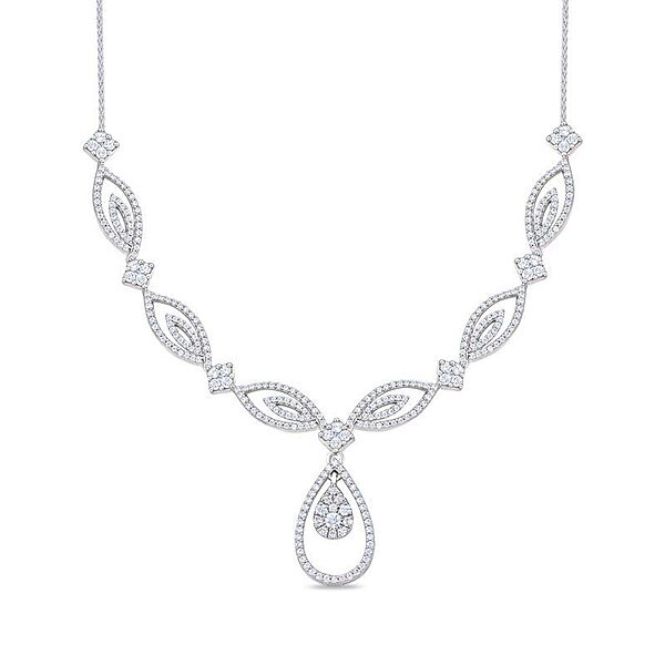 Dripping Teardrop Diamond Necklace Set