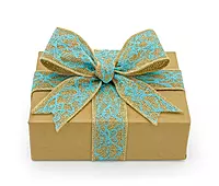 Natural Jute Ribbon with Blue Net Lace