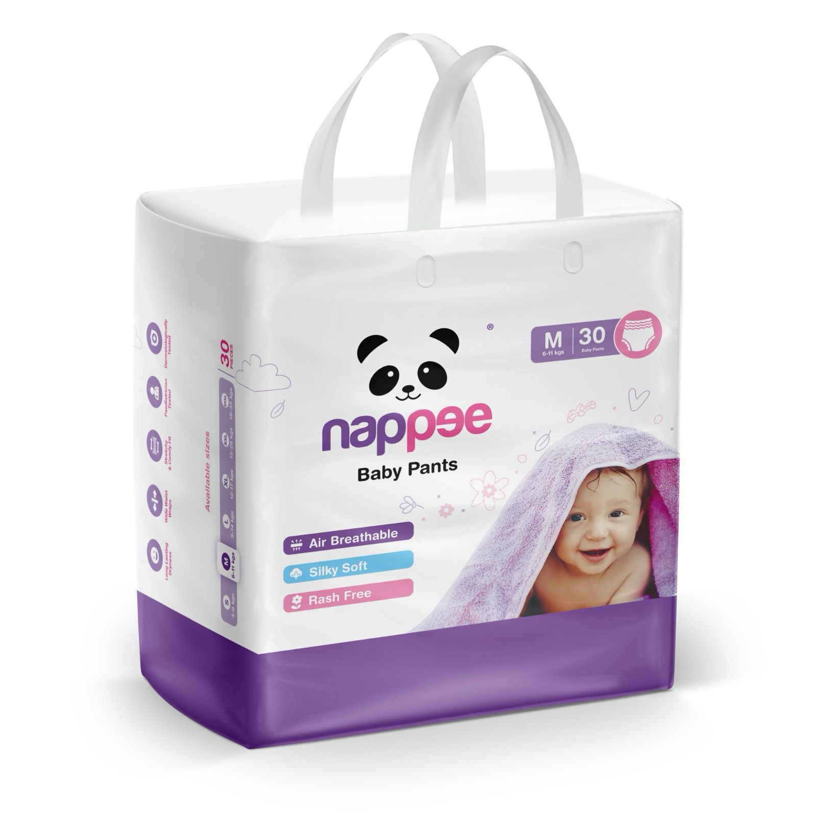Nappee - Economy Baby Diaper - Medium - 30 Pcs (Pant type /Pull-ups Type) Nappee - Economy Baby Diaper - Medium - 30 Pcs (Pant type /Pull-ups Type)
