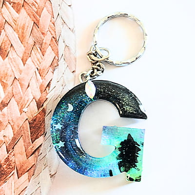 'G' ARORA INSPIRED LETTER KEYCHAIN(LKB00049) 'G' ARORA INSPIRED LETTER KEYCHAIN(LKB00049)