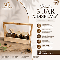 Wooden 3 Jar Display