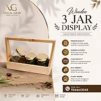 Wooden 3 Jar Display
