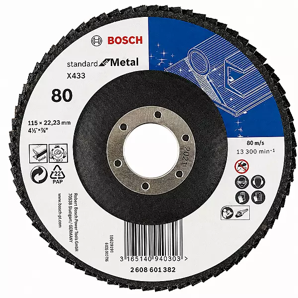 Bosch 4inch Flap Disc. Grit80-2608621840
