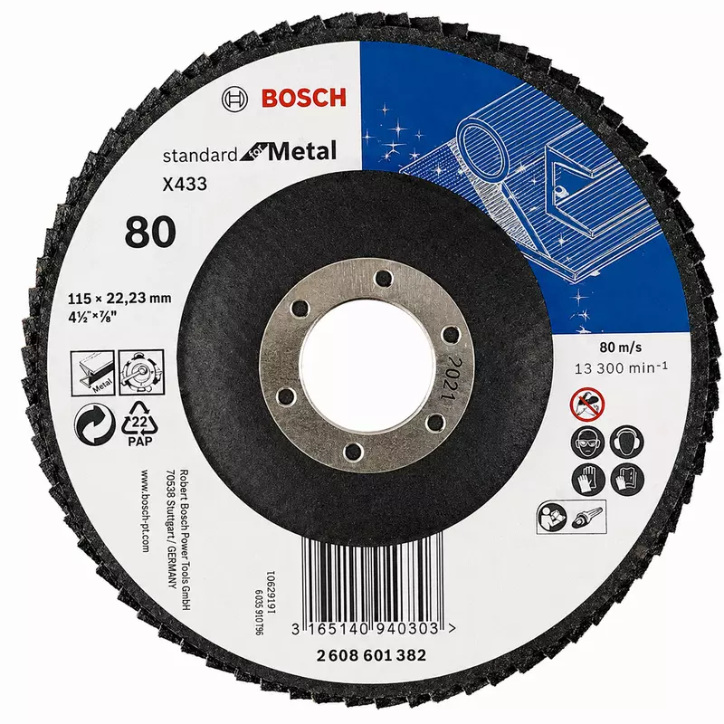 Bosch 4inch Flap Disc. Grit80-2608621840