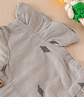 Cloud Grey Ethnic Frill Frock