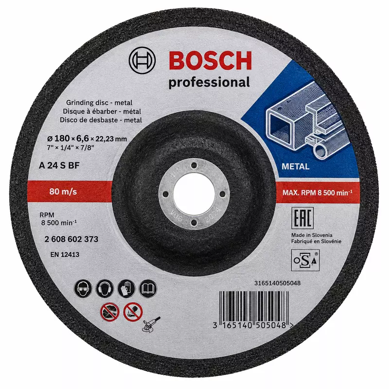 Bosch Grinding Disc.7inch180x6.6mm(2608602373)