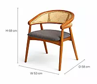 Leah Cane Back Dining Chair