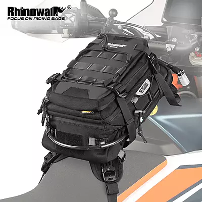 Rhinowalk 9L Motorcycle Mechanic Series Tank Bag - Hydration Bladder, Waterproof Gear