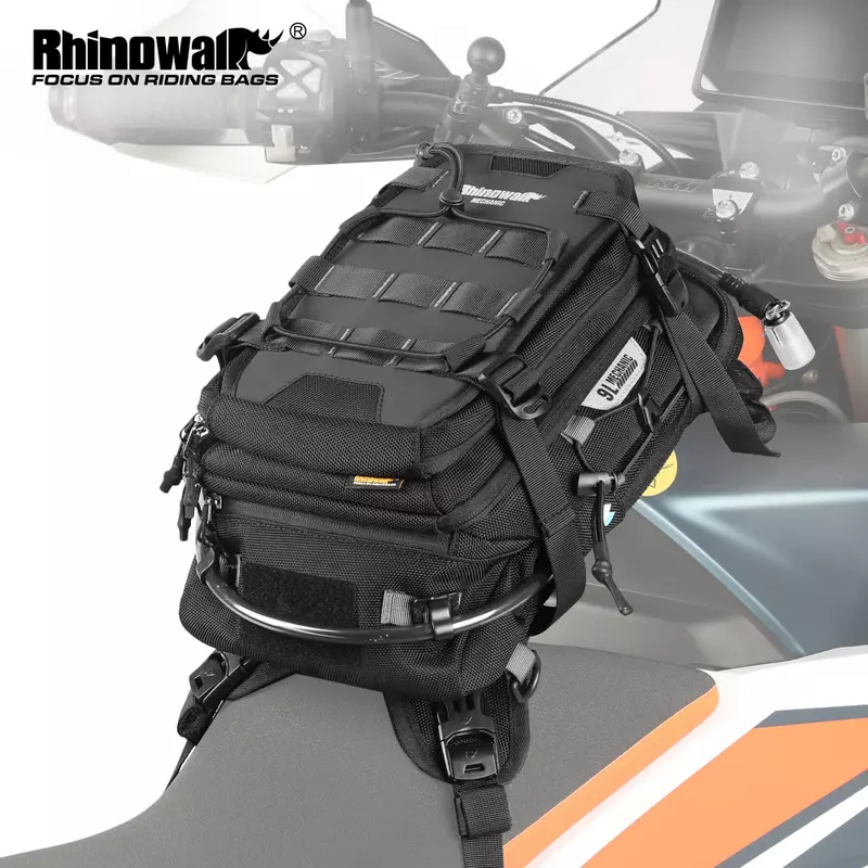 Rhinowalk 9L Motorcycle Mechanic Series Tank Bag - Hydration Bladder, Waterproof Gear Rhinowalk 9L Motorcycle Mechanic Series Tank Bag - Hydration Bladder, Waterproof Gear