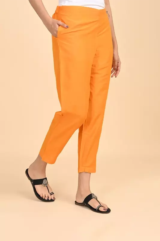 Women Ethnic Trousers - Yellow