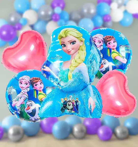 Frozen Theme Foil Balloon Kit for B'Day décor