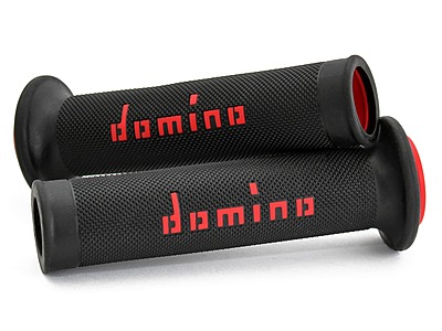 Domino A010 Black/Red Road-Racing Grips Domino A010 Black/Red Road-Racing Grips
