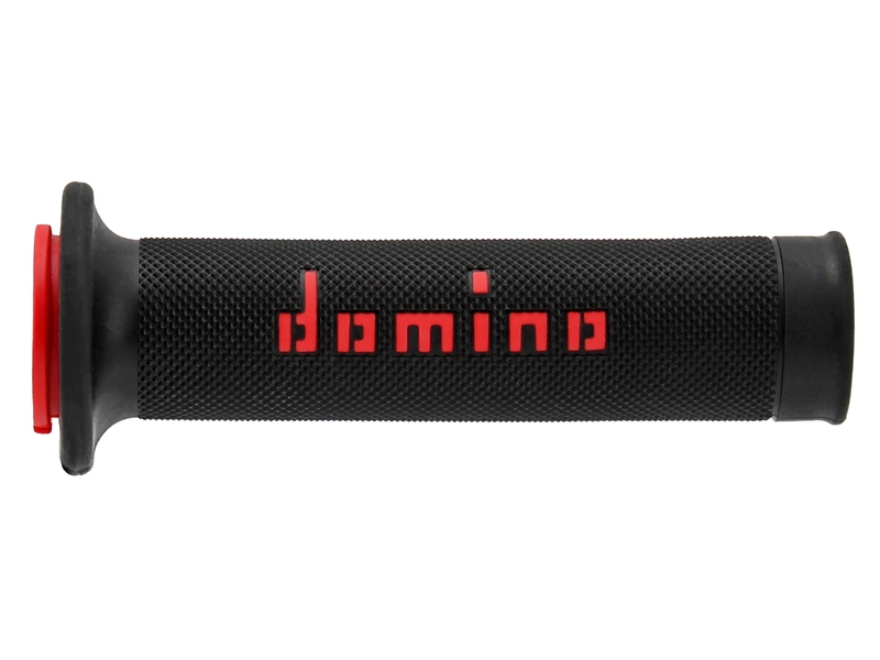 Domino A010 Black/Red Road-Racing Grips Domino A010 Black/Red Road-Racing Grips