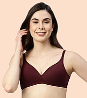 Enamor Supima Cotton Women's Plunge Lift Everyday T-Shirt Bra A039