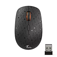 Techie Amber Wireless Mouse (Black)