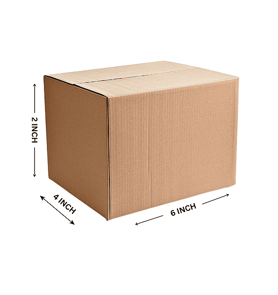 Buy Corrugated Boxes, 6x4x2 Inches - Pack Of 100