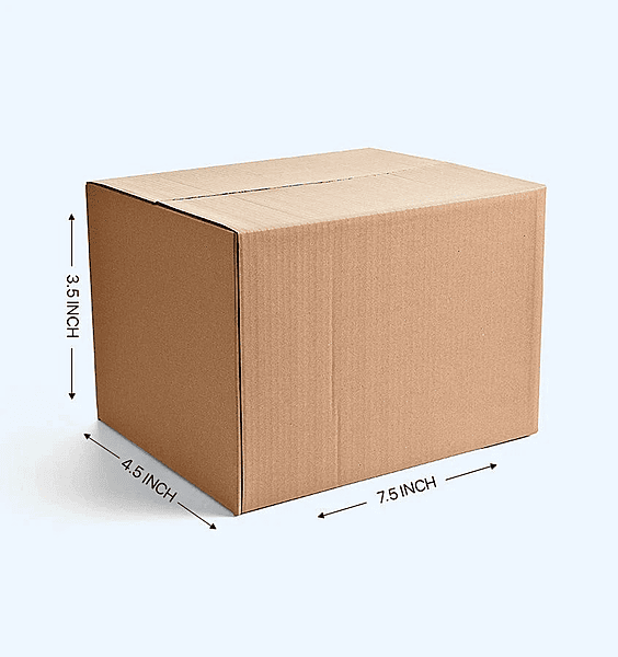 Buy Corrugated Boxes, 7.5x4.5x3.5 Inches - Pack Of 100