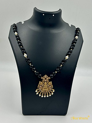 Semiprecious Beads Mala with Lakshmi Pendant A1HJ00003B