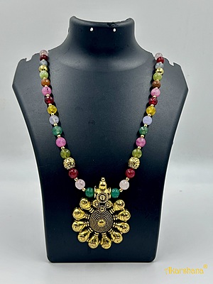 Multi Colour Agate Beads Mala A1HJ00012