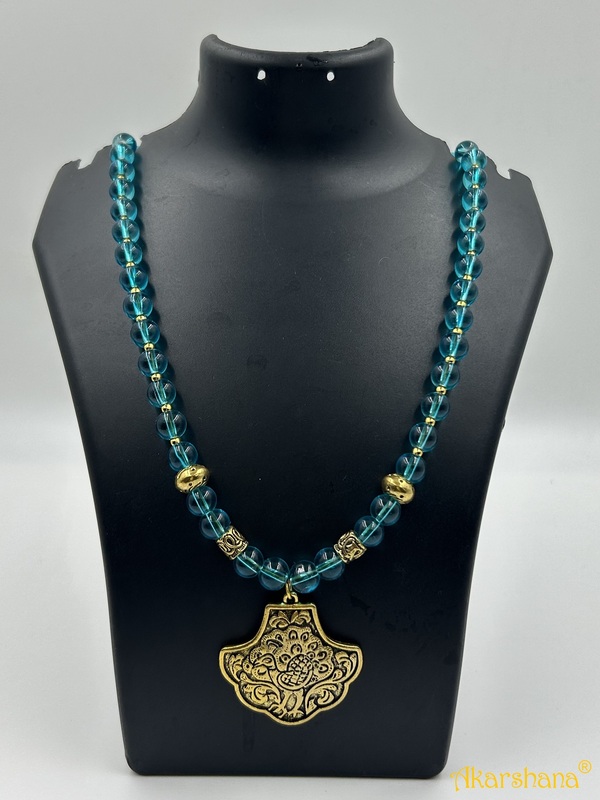 Round Glass Beads Oxidised Pendant Neckpiece A1HJ00014B