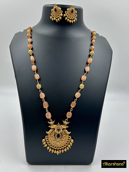 Semiprecious Monalisa Beads Mala A1HJ00030B