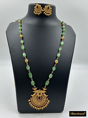 Semiprecious Monalisa Beads Mala A1HJ00030D