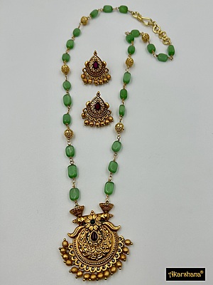 Semiprecious Monalisa Beads Mala A1HJ00030D