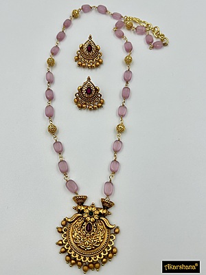 Semiprecious Monalisa Beads Mala A1HJ00030E