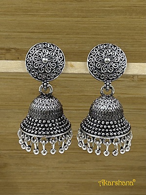 Oxidised Bell Jhumka with Ghungroo  A1OJ00039
