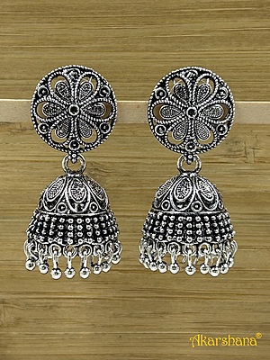Oxidised Jhumka with Ghungroo A1OJ00040