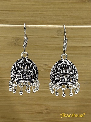 Oxidised Jhumka with Ghungroo A1OJ00051