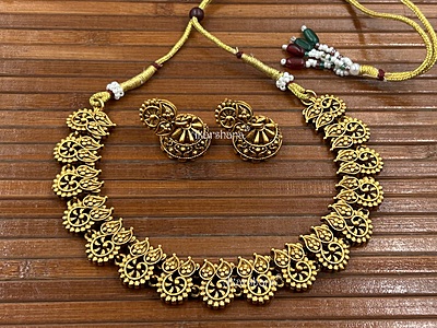 Antique Mango Necklace with Jhumka A1TJ00074