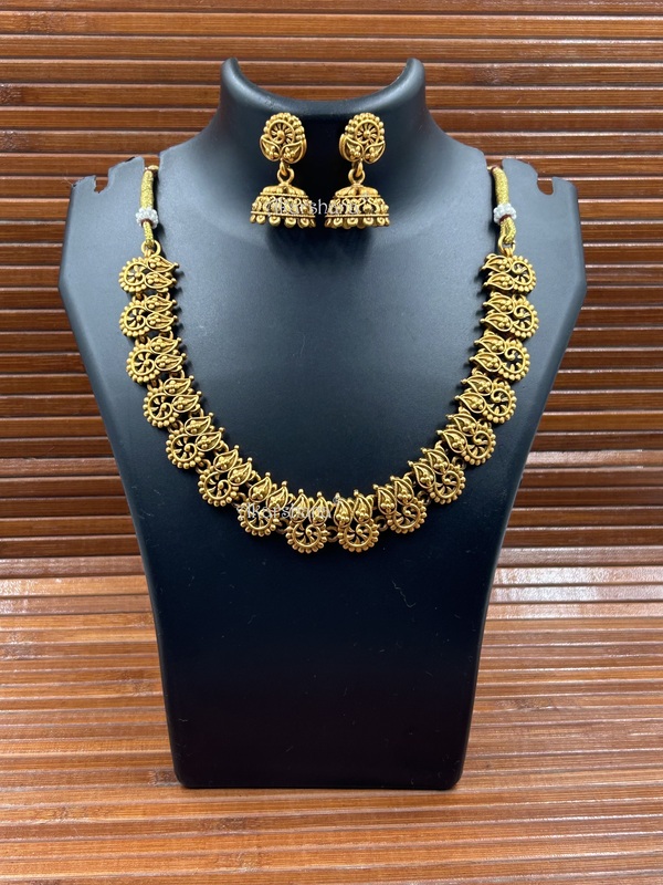 Antique Mango Necklace with Jhumka A1TJ00074