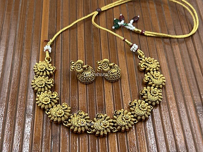 Antique Peacock Necklace with Jhumka A1TJ00075