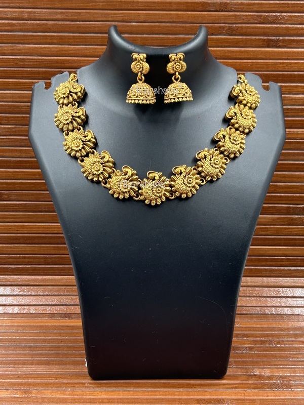 Antique Peacock Necklace with Jhumka A1TJ00075