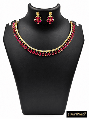 Drop Stone Necklace Set A1TJ00272I
