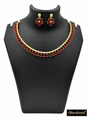 Drop Stone Necklace Set A1TJ00272K