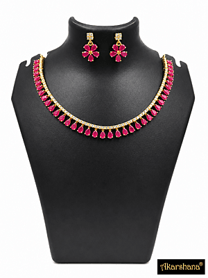 Drop Stone Necklace Set A1TJ00272N